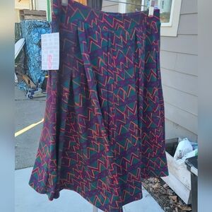 LuLaRoe Madison Skirt Pleated Pockets A-line Size Small NEW NWT